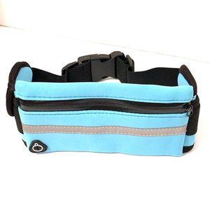 Aqua blue waterproof waist belt cell fanny pack